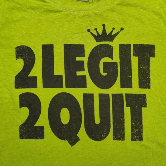 Lyric Culture:XL, 2 Legit 2 Quit, Tacked SS Tee, SlubKnit, Sheer/Threadbare - Picture 4 of 5